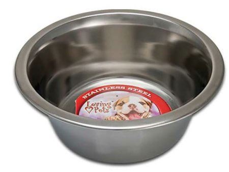 Loving Pets Quart Traditional Stainless Steel Dish Pet Bowl For Sale