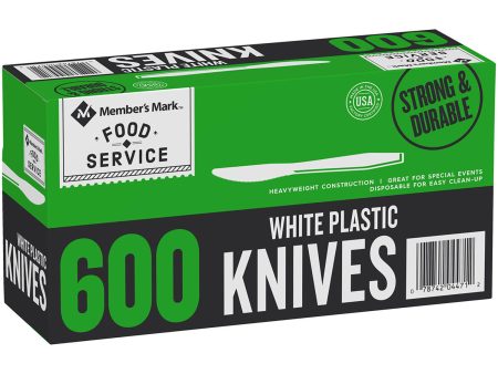 White Plastic Knives (600ct) Online Sale