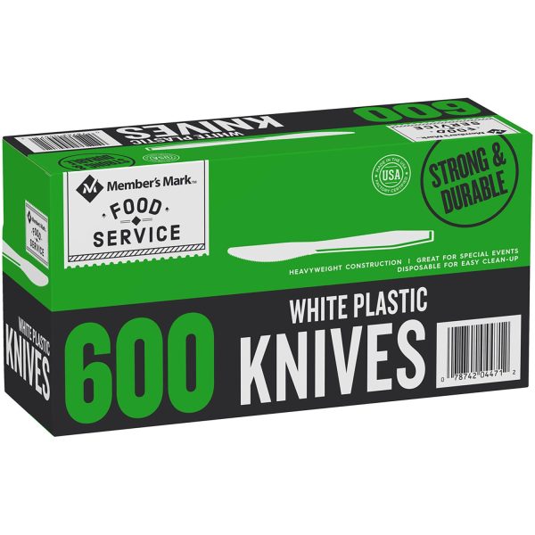 White Plastic Knives (600ct) Online Sale