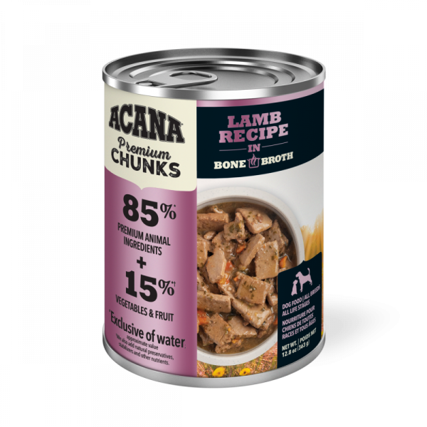 ACANA Premium Chunks Grainfree Lamb Recipe in Bone Broth Wet Dog Food Online Sale