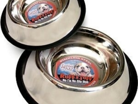 Loving Pets Ruff N Tuff Traditional No Tip Stainless Steel Pet Dishes Online Sale