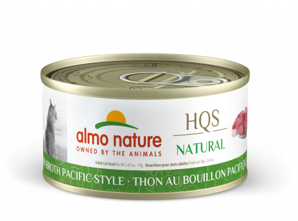 Almo Nature HQS Natural Cat Grain Free Additive Free Tuna In Broth Pacific Style Canned Cat Food For Sale