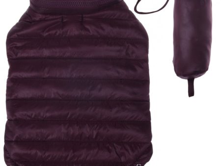 Pet Life Adjustable Dark Coco Brown Sporty Avalanche Dog Coat with Pop Out Zippered Hood Sale