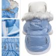 Pet Life Metallic Blue Fashion Parka Insulated Dog Coat with Removable Hood Cheap