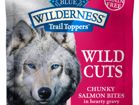 Blue Buffalo Wilderness Wild Cuts Trail Toppers Chunky Salmon Bites in Hearty Gravy Dog Food Pouches Hot on Sale