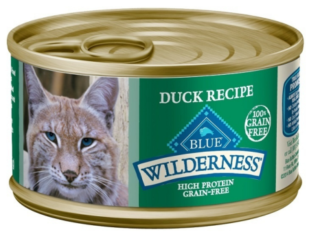 Blue Buffalo Wilderness High-Protein Grain-Free Adult Duck Recipe Canned Cat Food Sale