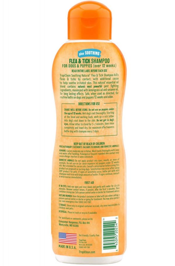 Tropiclean Natural Flea & Tick Shampoo Plus Soothing Discount