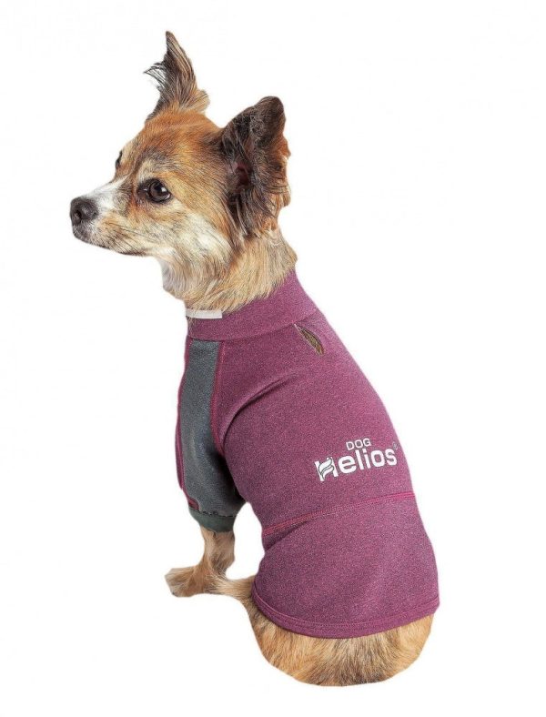 Pet Life Dog Helios Eboneflow Purple Flexible Performance Breathable Yoga Dog T-Shirt For Sale