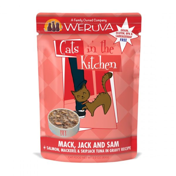 Weruva Cats In the Kitchen Mack Jack and Sam Cat Pouches Wet Cat Food Discount