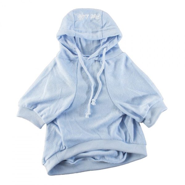 Pet Life Blue French Terry Cotton Dog Hoodie For Cheap