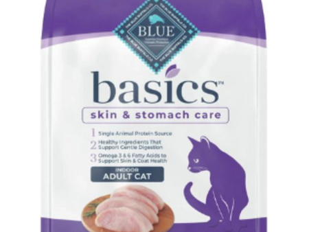 Blue Buffalo Basics Skin & Stomach Care Grain-Free Indoor Adult Turkey & Potato Recipe Dry Cat Food on Sale