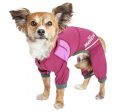 Pet Life Dog Helios Namastail Pink Full Bodied Performance Breathable Yoga Dog Hooded Tracksuit Cheap