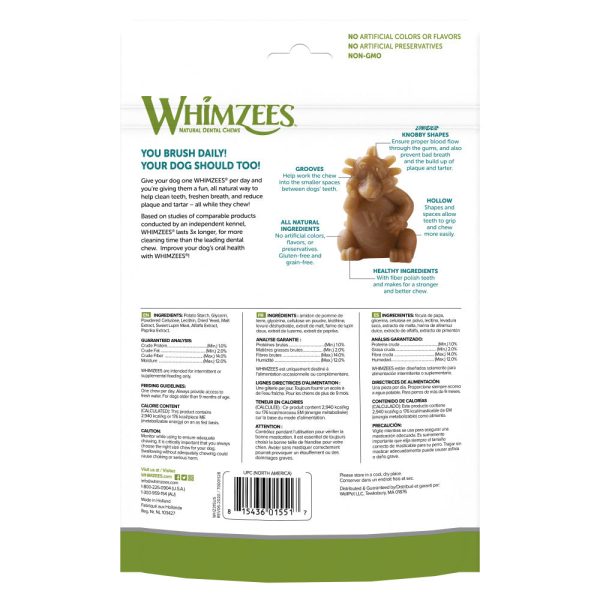 Whimzees Hedgehog Dental Chew Dog Treats Fashion