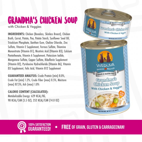 Weruva Grandma s Chicken Soup with Chicken & Veggies Canned Dog Food Online Hot Sale