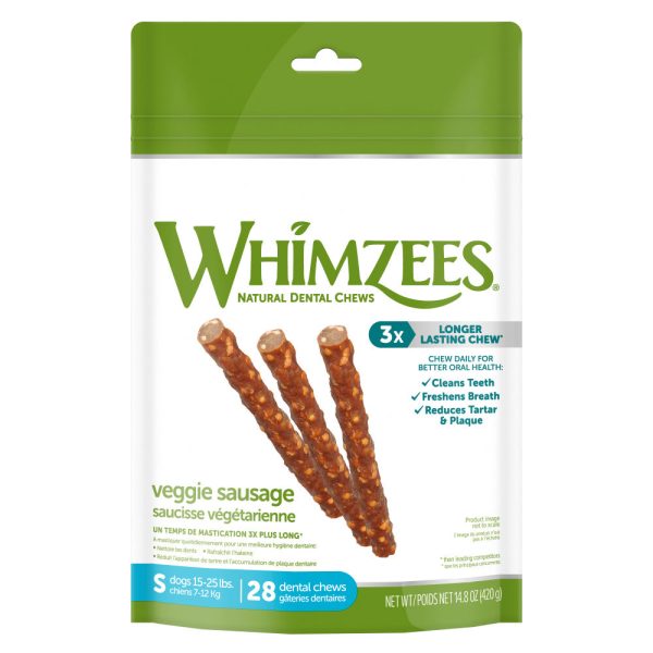 Whimzees Veggie Sausage Dental Chew Dog Treats For Cheap