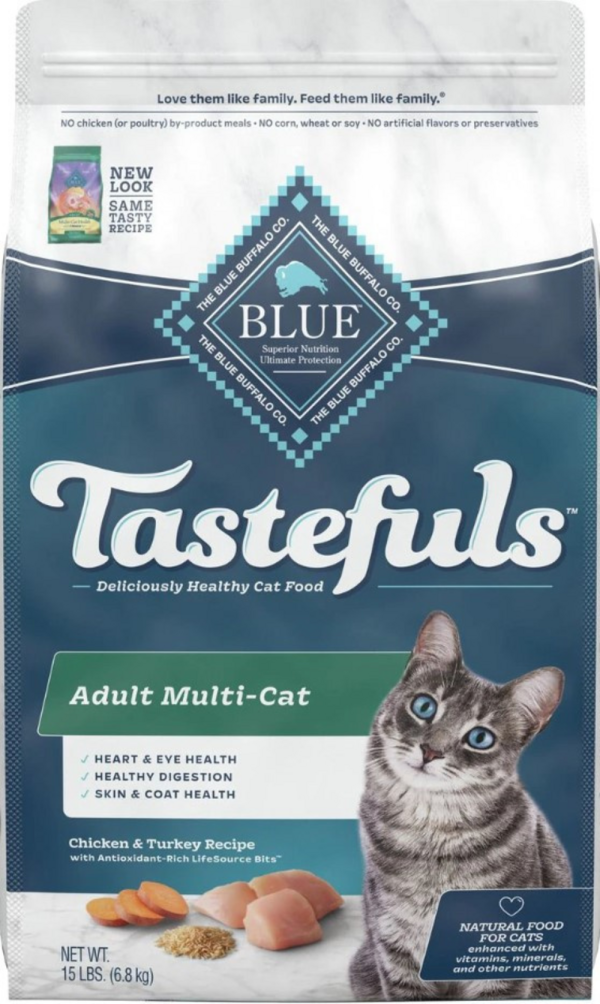 Blue Buffalo Tastefuls Adult Multi-Cat Chicken & Turkey Recipe Dry Food For Sale