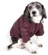 Pet Life Adjustable Dark Coco Brown Sporty Avalanche Dog Coat with Pop Out Zippered Hood Sale