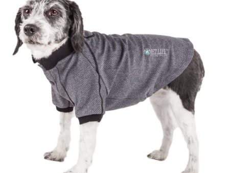 Pet Life Active Relax Stretch Fur Flexed Grey Polo Dog T-Shirt Cheap