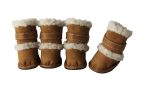 Pet Life Shearling Duggz Insulated Beige Dog Shoes Discount