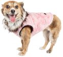 Pet Life Luxe Pinkachew Faux Mink Fur Dog Coat For Cheap