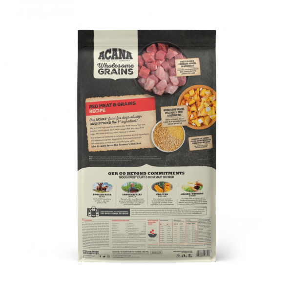 ACANA Wholesome Grains Red Meat & Grains Recipe Dry Dog Food Online Sale