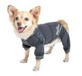 Pet Life Dog Helios Namastail Charcoal Black Full Bodied Performance Breathable Yoga Dog Hooded Tracksuit For Sale