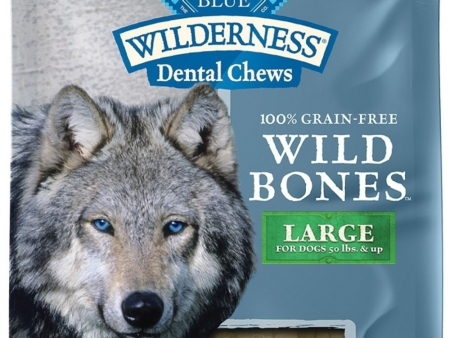 Blue Buffalo Wilderness Wild Bones Dental Chews Large Size for Dogs Online now