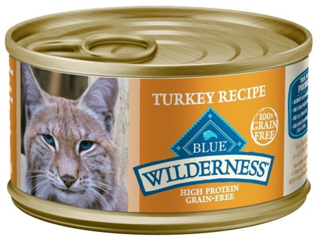 Blue Buffalo Wilderness High-Protein Grain-Free Adult Turkey Recipe Canned Cat Food Sale