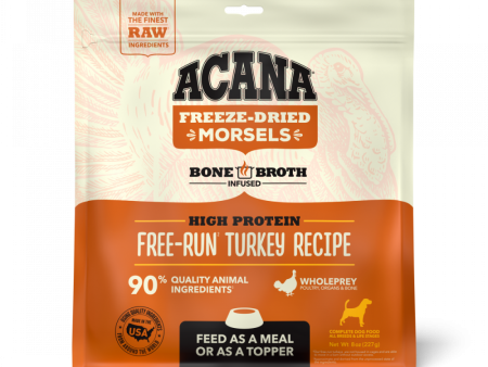 ACANA Freeze Dried Dog Food & Topper, Grain Free, High Protein,  Fresh & Raw Animal Ingredients, Free-Run Turkey Recipe, Morsels Fashion