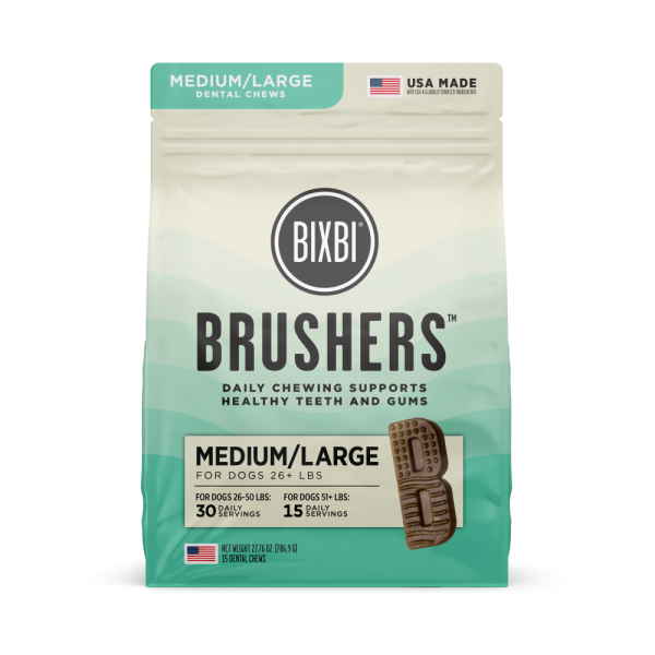 Bixbi Dog Brushers Dental Chew for Medium & Large Dogs Discount