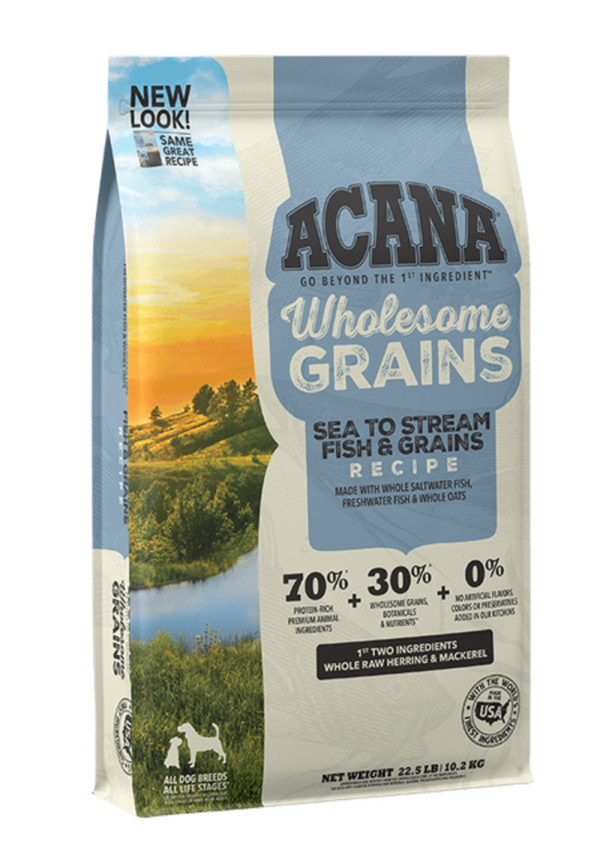 ACANA Wholesome Grains Sea to Stream Fish & Grains Recipe Dry Dog Food Supply