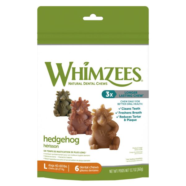 Whimzees Hedgehog Dental Chew Dog Treats Fashion